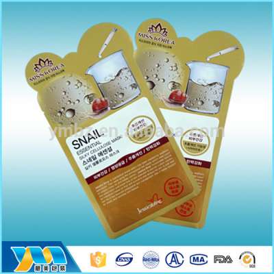 Custom printed laminated aluminum foil packaging bag essence facial care pouch packaging