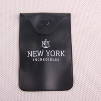 Tiny flat black plastic  wholesale packaging bags with button closure