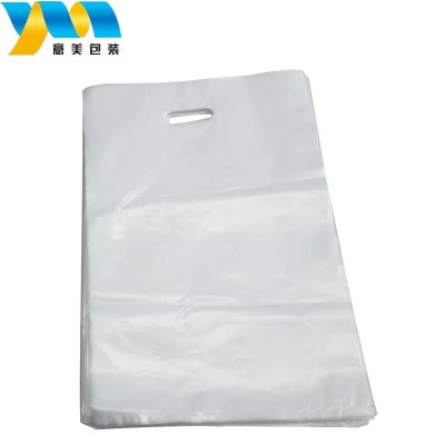 Customized printed transparent LDPE Plastic Shopping Die Cut Handle Bag