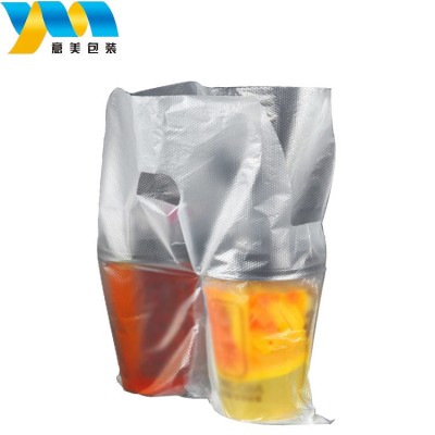 Customized cheap cup holder plastic disposable drinking bag