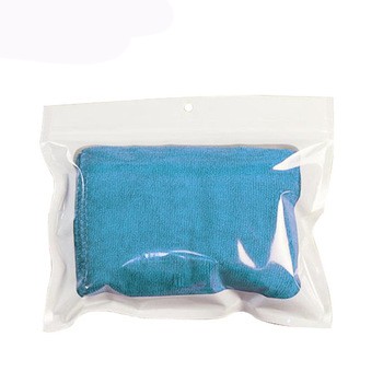 Reusable zipper pouch bag for towel packaging