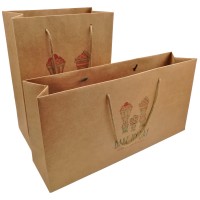 Custom Logo Luxury High Quality Art Kraft Paper Shopping Bags Wholesale